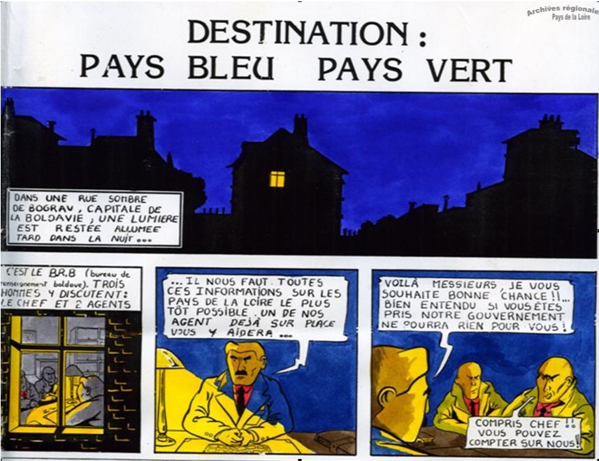 Une des planches proposées par Y. Perottin pour le concours de BD organisé par la Région en 1983.