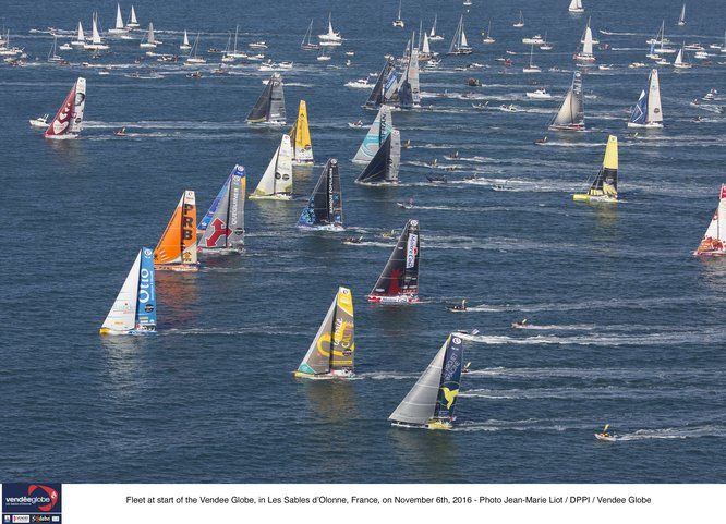 Vue aérienne du départ du Vendée Globe 2016