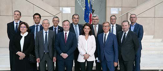 Photo de groupe des membres de Team France Export le 19 septembre 2018 à l'hôtel de Région, Nantes