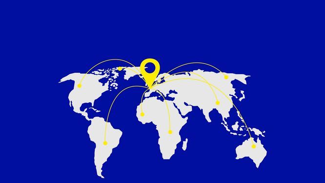 Image d'une carte du monde indiquant les réseaux